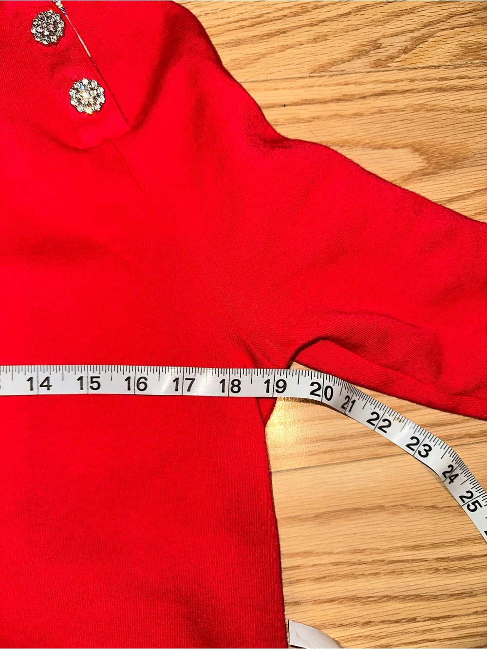 J Crew Tartan Red Rhinestone Embellished Button Funnel Neck Sweatshirt XS - Picture 9 of 13
